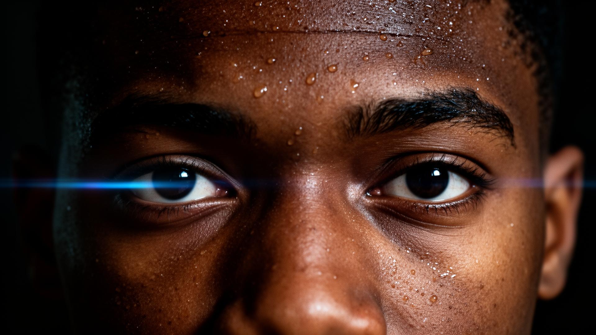 Focused gaze of the founder
